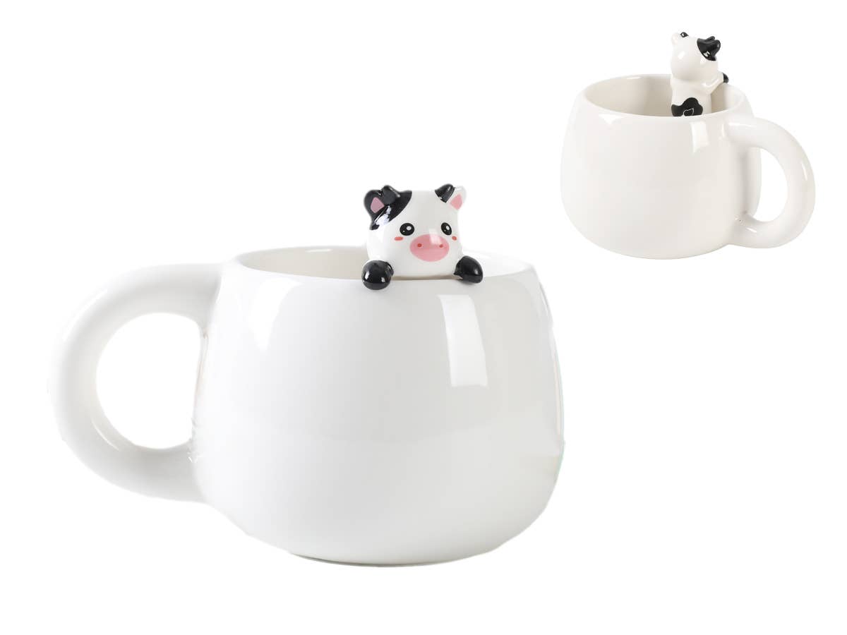 Mug with Cow Figurine