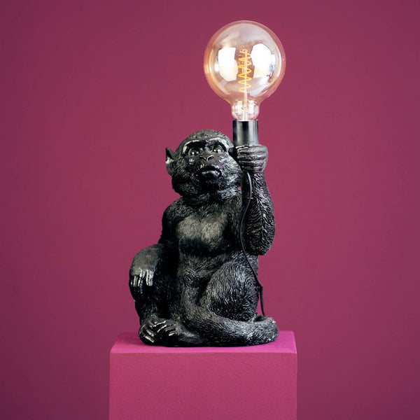 Abu Monkey Table Lamp, Black, 25.5 x 23.5 x 39.5 cm