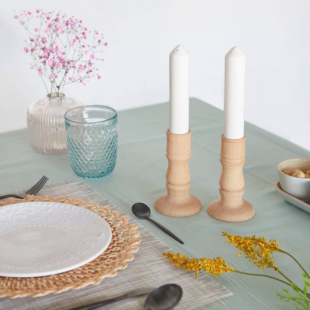 Salt and pepper candlesticks