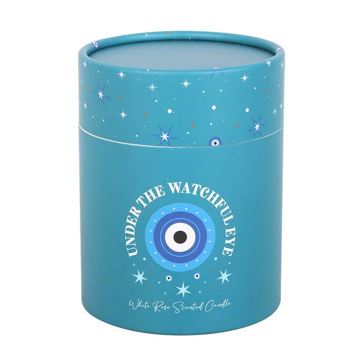 Pink White Candle Under Surveillance with Crystals