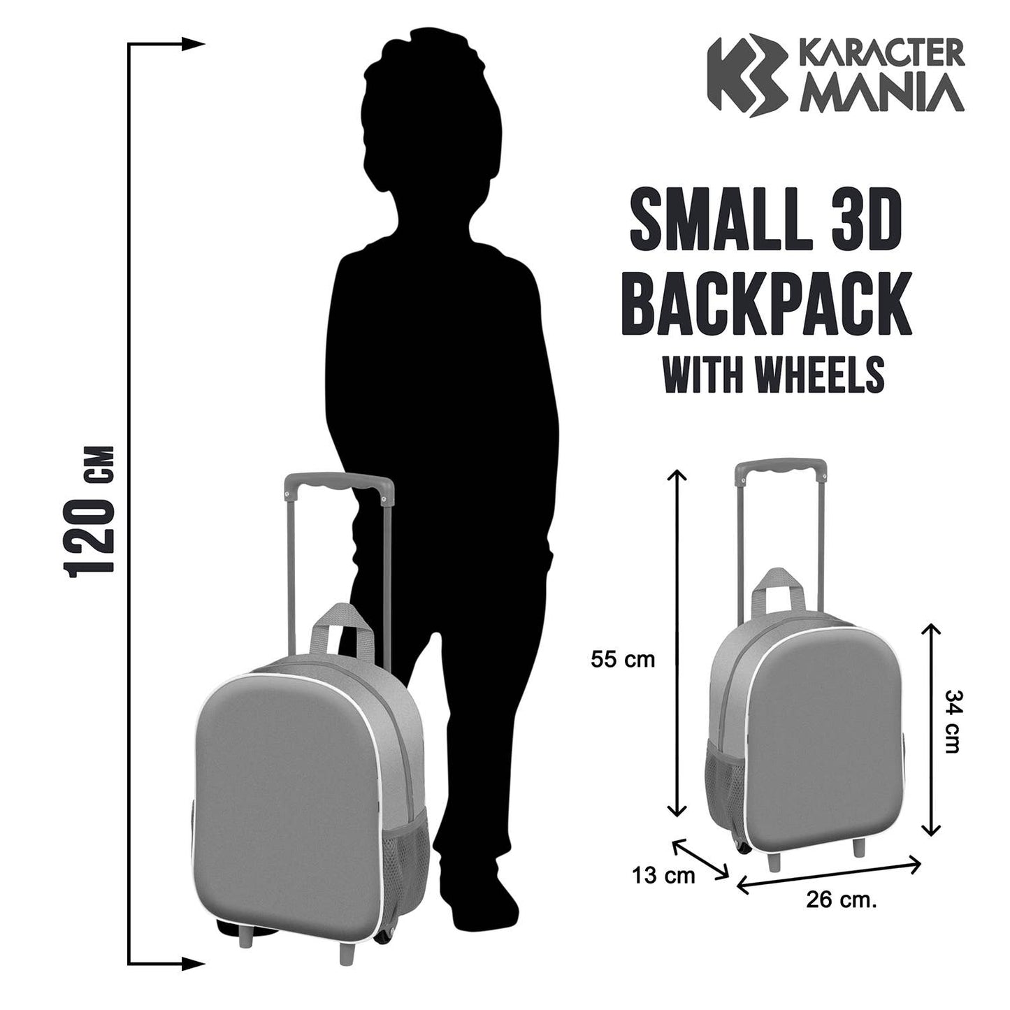 Sac à Dos 3D à Roulettes Petit Marvel Avengers « Attack »