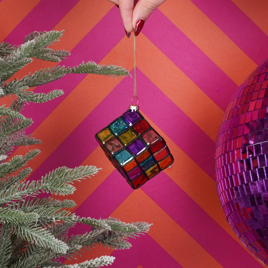 Boule de Noël Casse Tête Cube