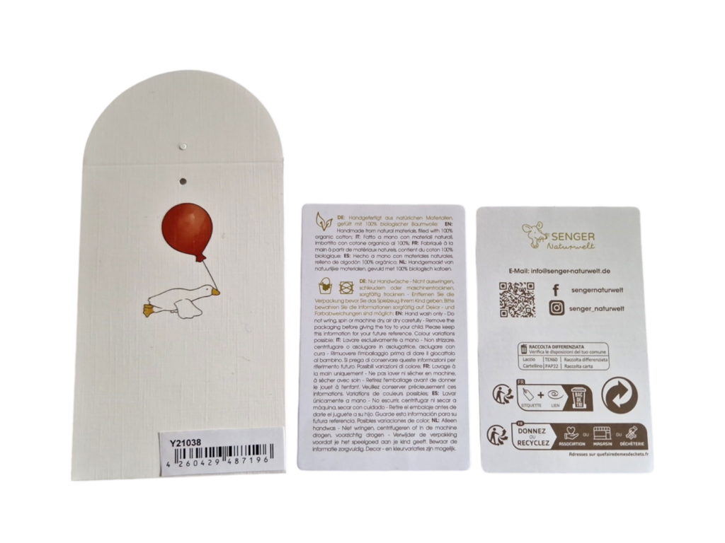 Stuffed animal small goose | grey