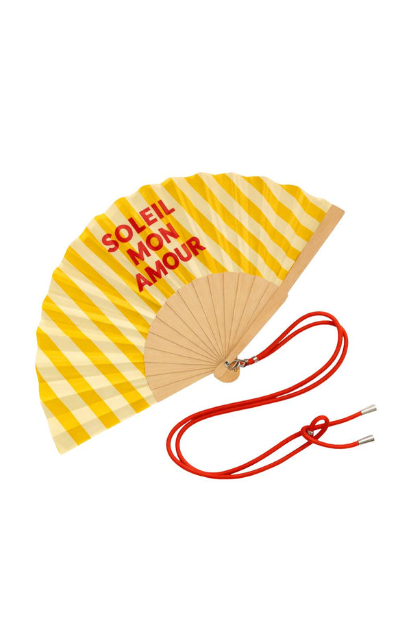 Fan with shoulder strap – Soleil Mon Amour