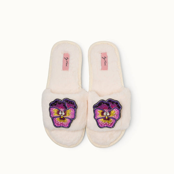Paar pantoffelbroches - Orchidee