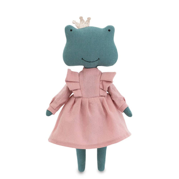 Fiona the Frog Cotton Plush Toy in Pink Dress - 29 cm - 0+