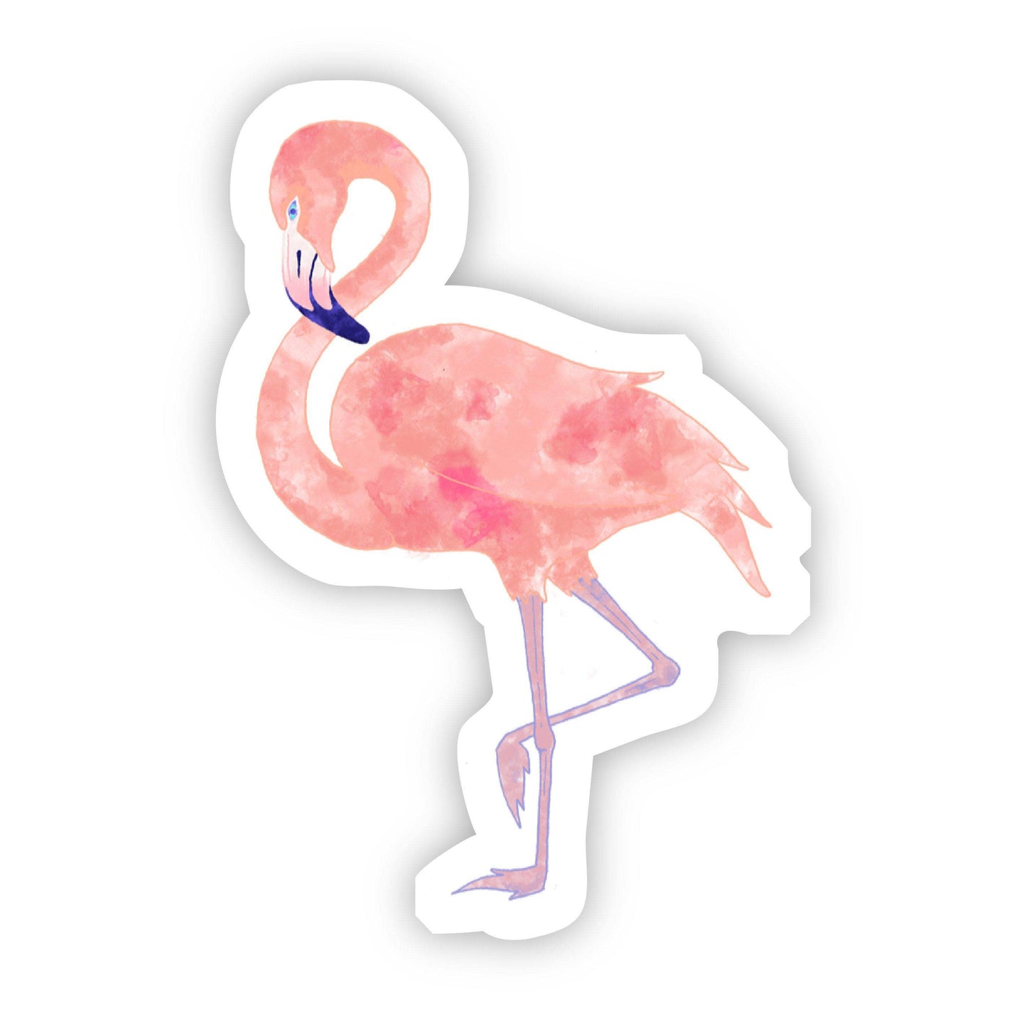 Flamingo watercolor sticker