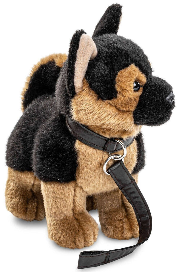 Peluche pour chiot berger allemand avec laisse Uni Toys