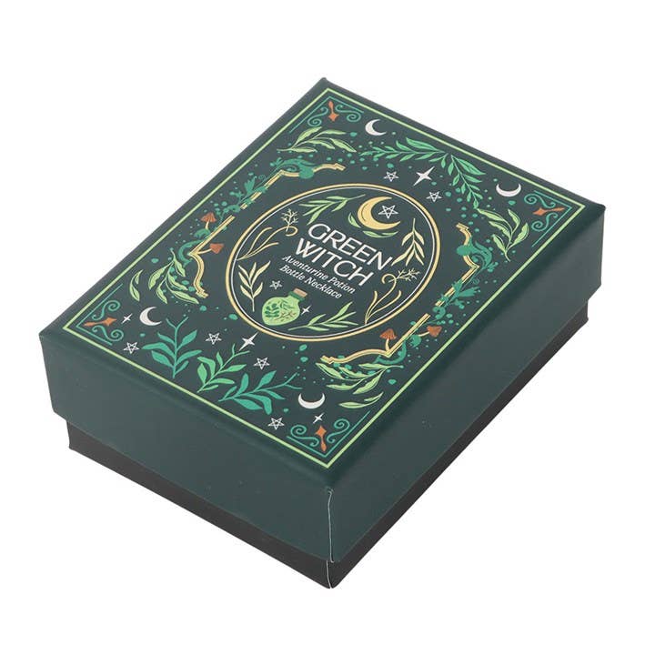 Groene Heks Aventurijn Toverdrank Fles Ketting