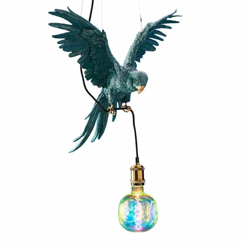 Turquoise Parrot Ceiling Light