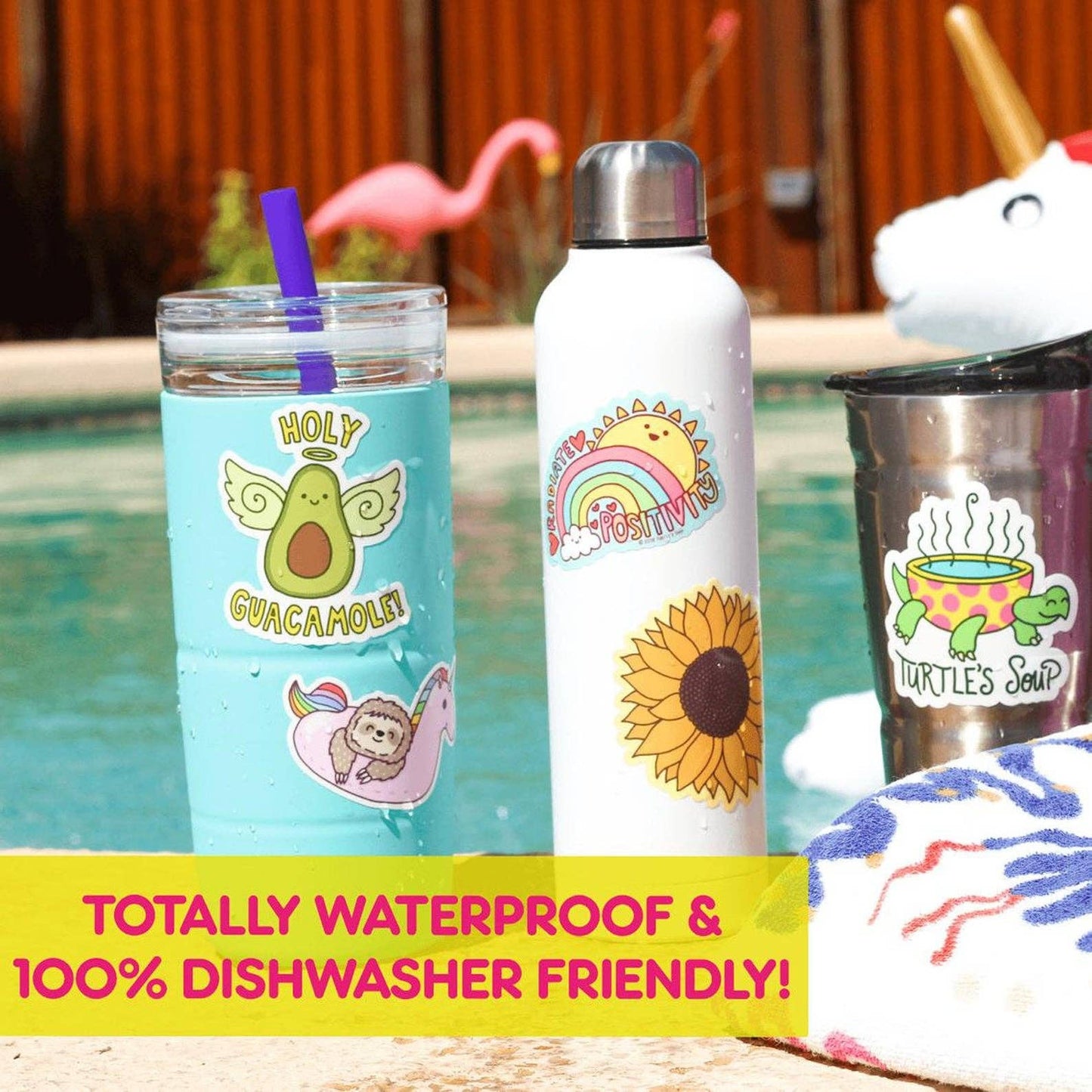 Penguin at the Beach Sticker