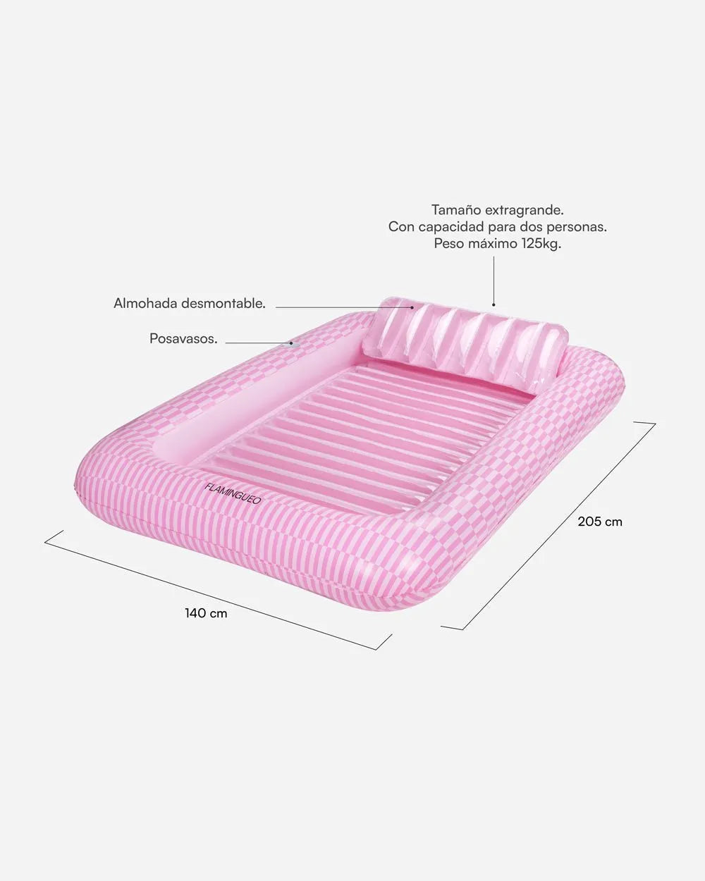 Pink Portofino tanning pool float