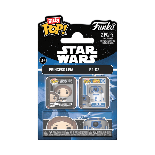 Bitty Pop! Princess Leia & R2-D2 2-Pack - emballage officiel Funko