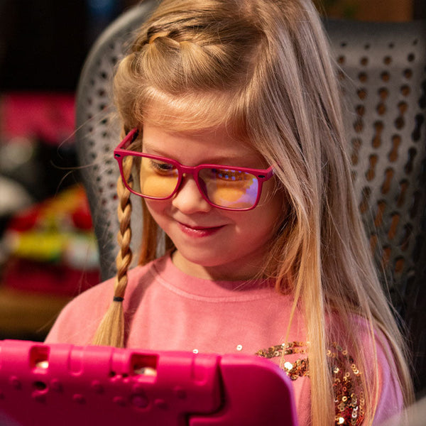 Lunettes Gaming Enfant Anti-Lumière Bleue Numskull - Rose