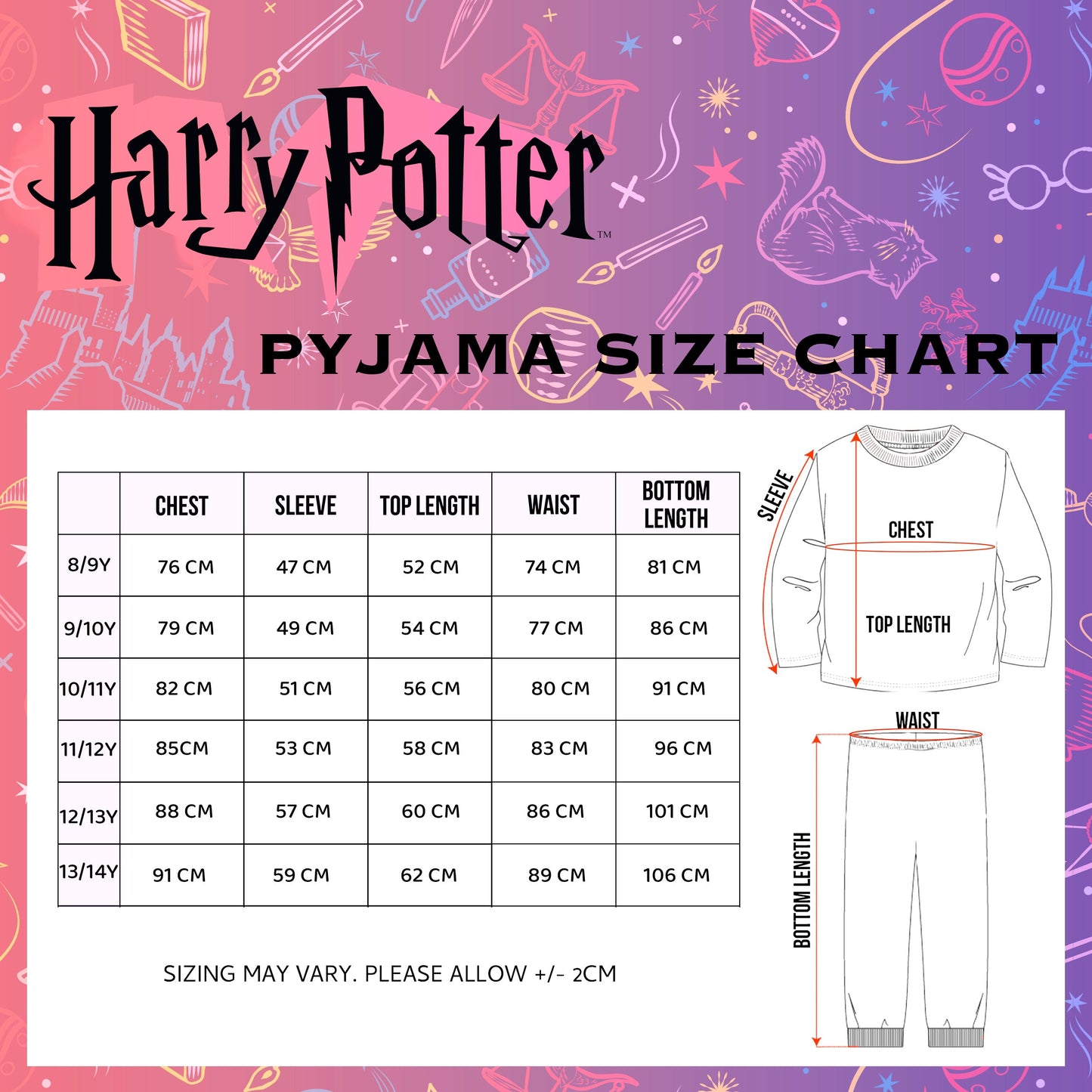 Harry Potter Personalized Pajamas with Buttons - Navy Blue