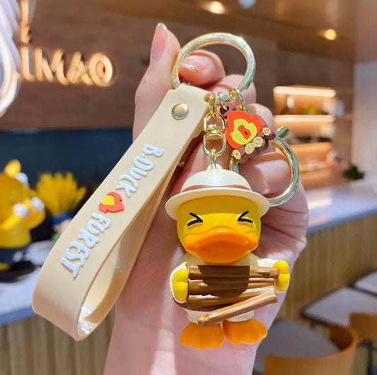 Yellow duck keychain