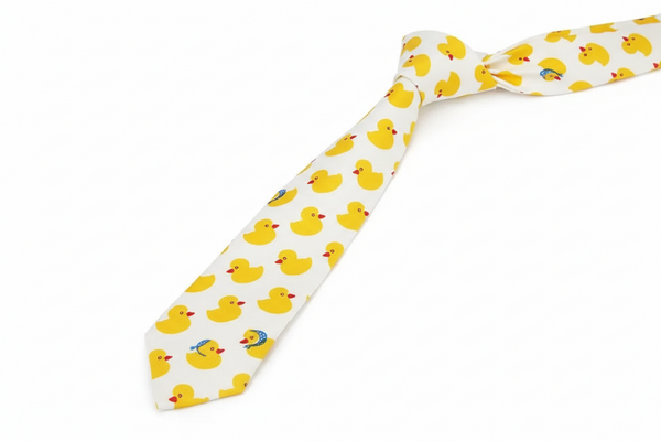 Fine yellow ducks tie