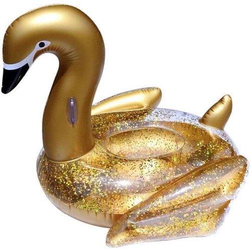 Inflatable Golden Swan Glitter Buoy