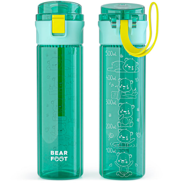 Kids' water bottle, 500ml, lightweight - Logo-mint