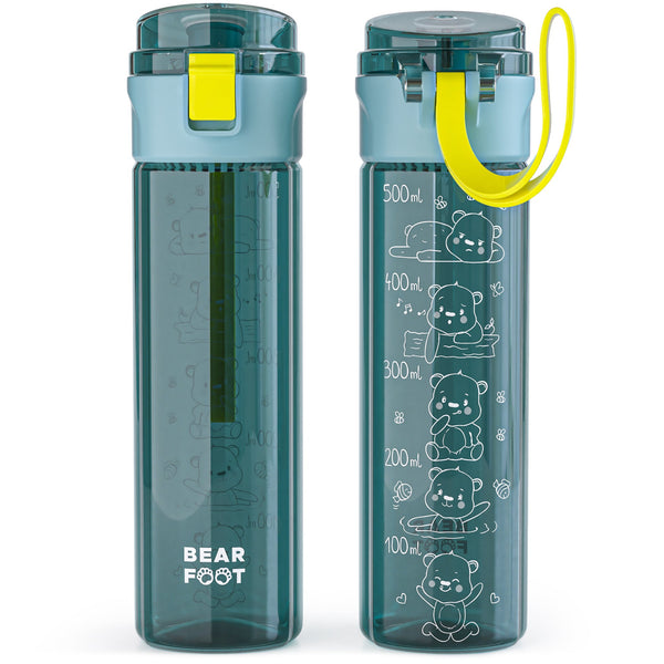 Kids' water bottle, 500ml, lightweight - Logo-blue