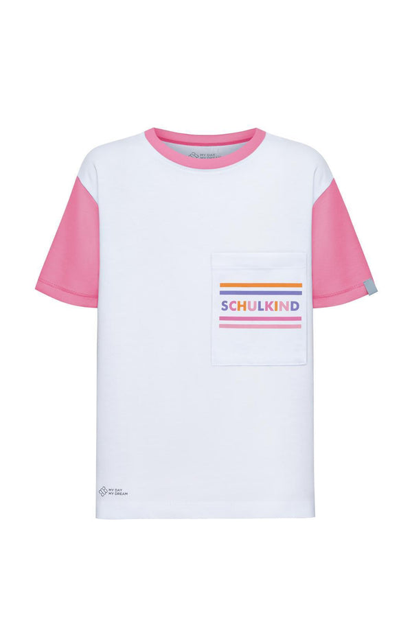 Schoolchild pink T-shirts