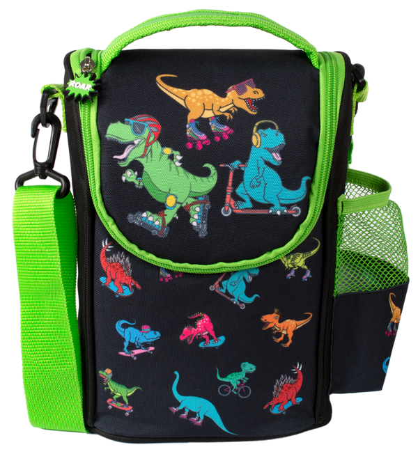 Strap Lunch Bags - Dinosaur Skaters
