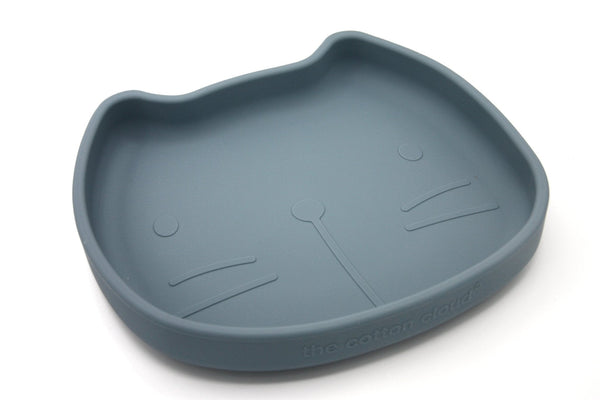 Pippa Smokey Blue Silicone Suction Plate