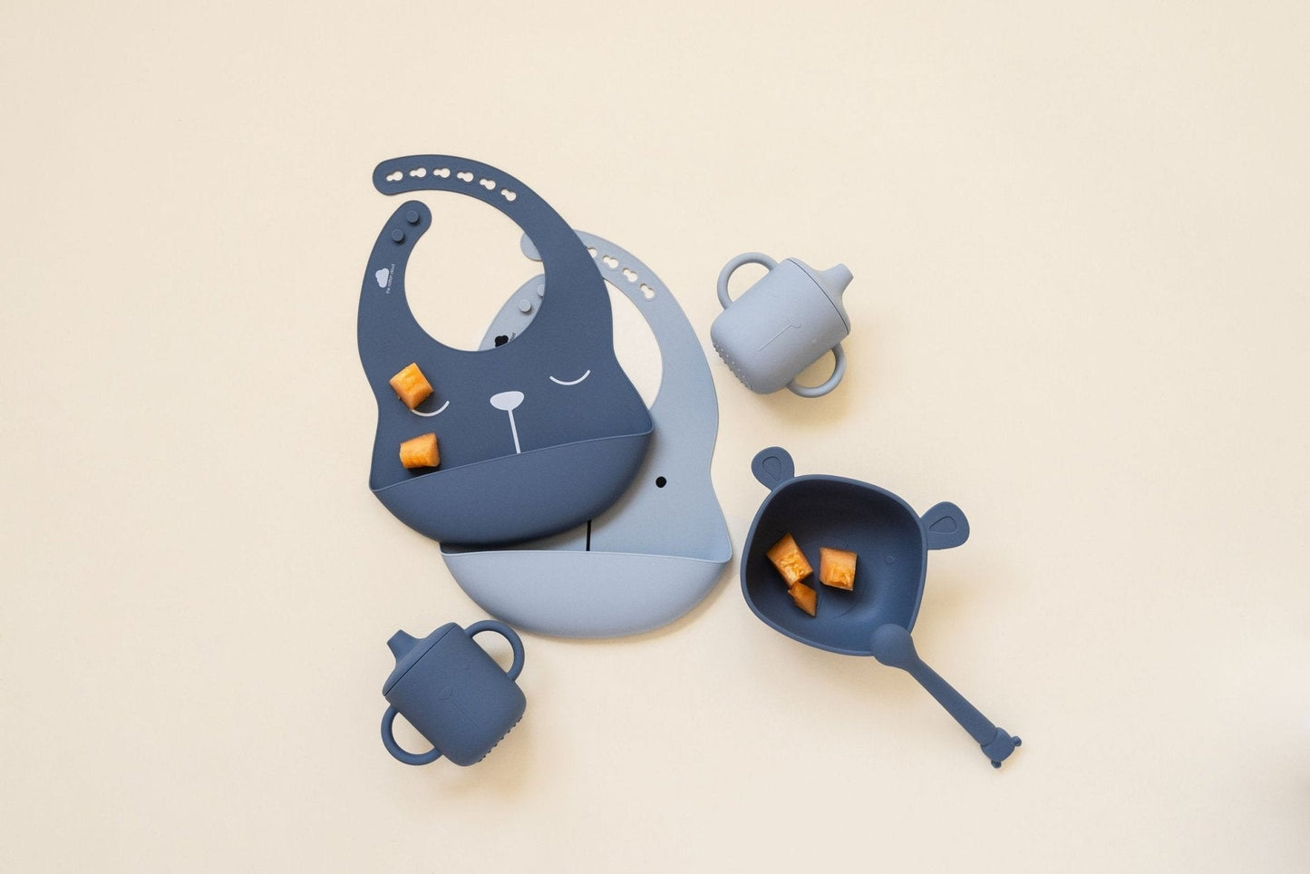 Silicone Baby Spoon Set Lili the Bear Indigo/Sky