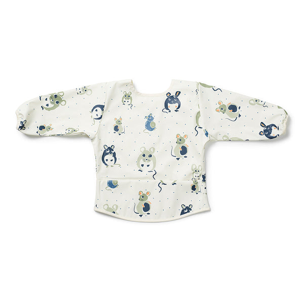 Forest Mouse long sleeve bib
