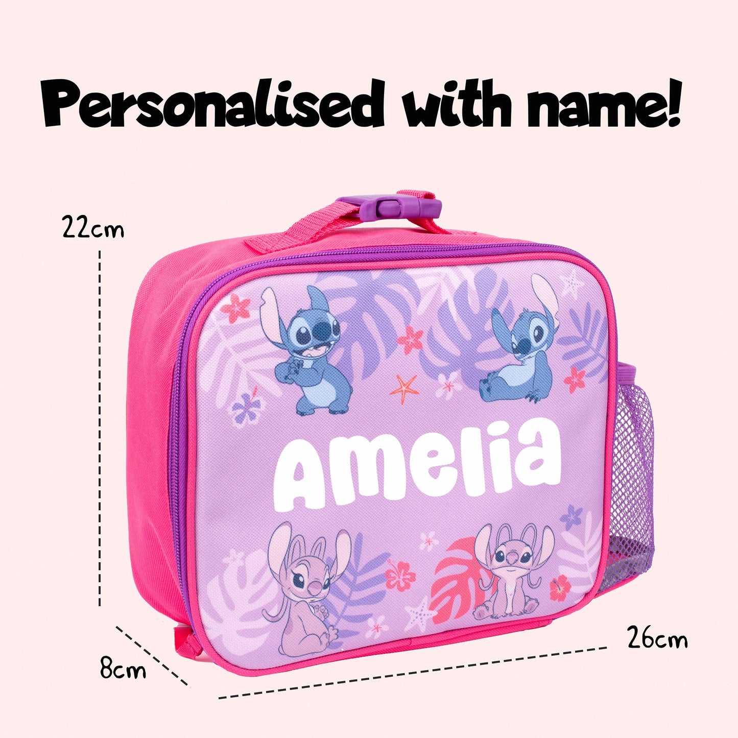 Personalized Lunch Bag - Stitch and Angel