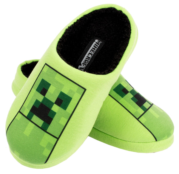 Chaussons enfant – Minecraft – vert Creeper