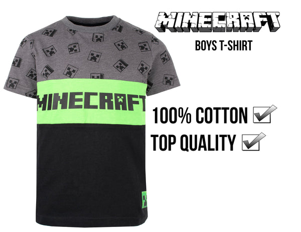 T-shirt Minecraft – Creeper T-shirt – gris
