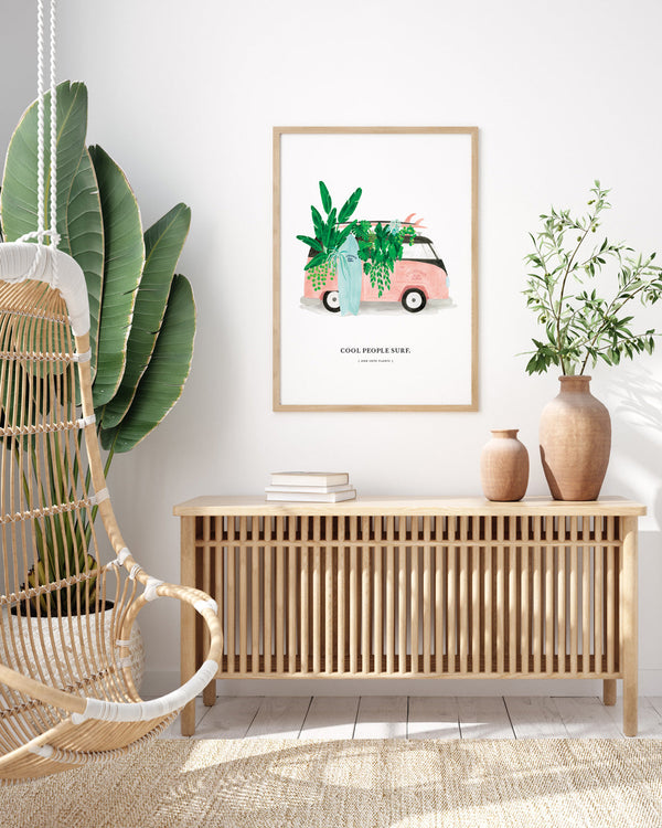 Surf And Plants - Poster