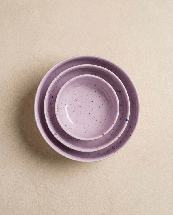 New Party Bowl Trilogy Set 3 pieces Lilac