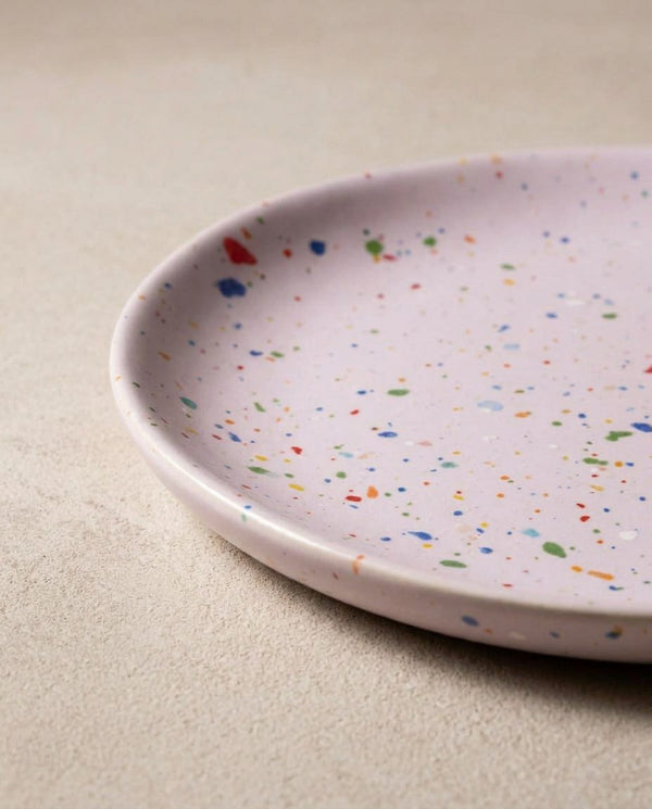 New Party Bread Plate 17cm Lilac