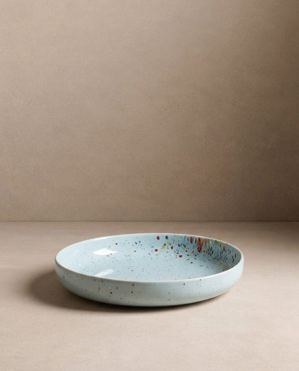 New Party Low Pasta Plate 23cm Soft Blue