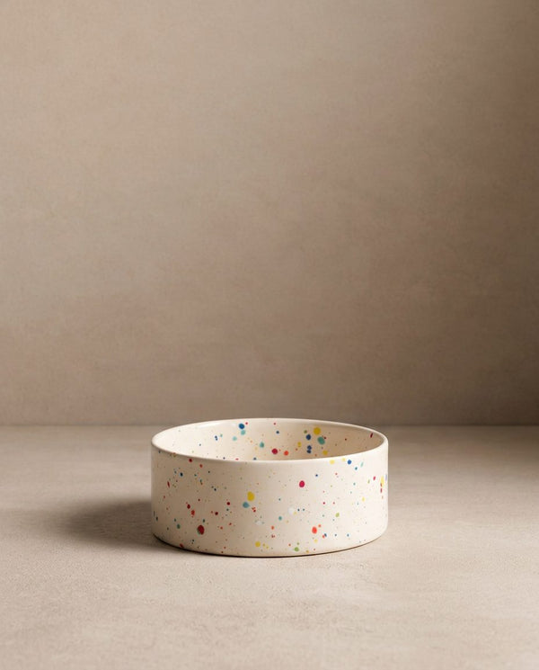 New Party Pet Bowl 16.5cm Set 2 White
