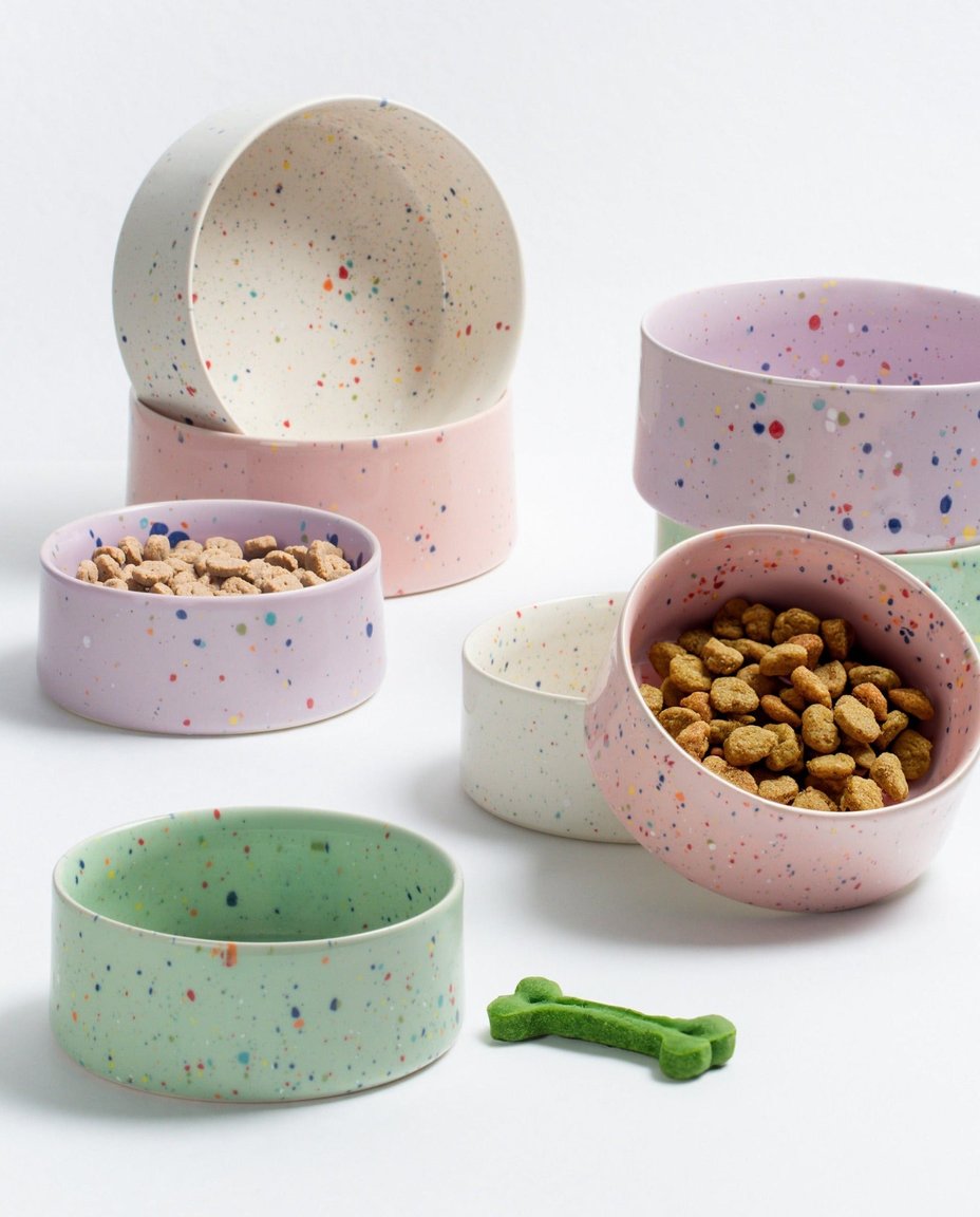 New Party Pet Bowl 16.5cm Set 2 White
