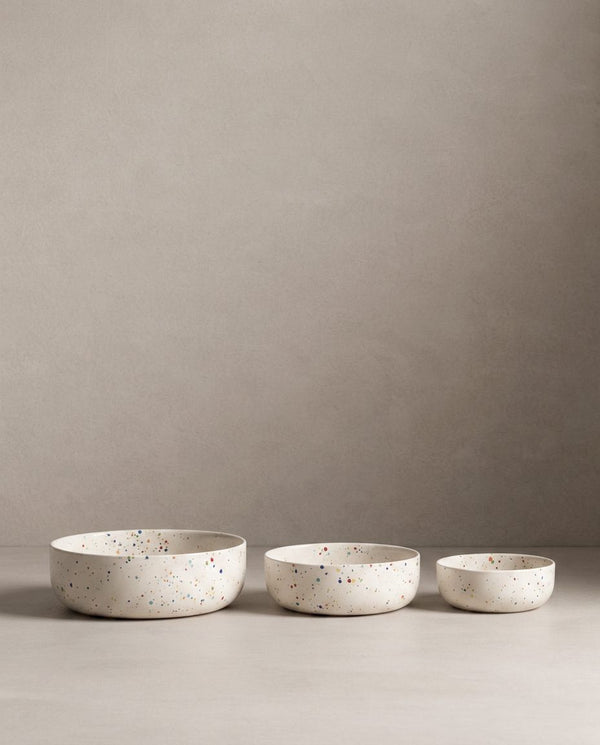 New set of 3 white Party Trilogy bowls