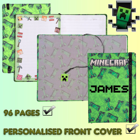 Carnet – Minecraft – vert