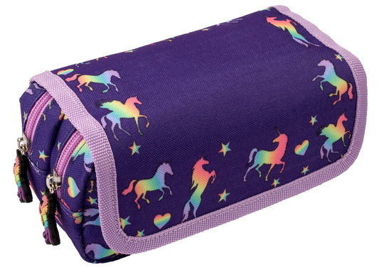 Trousse personnalisée - Licornes violettes