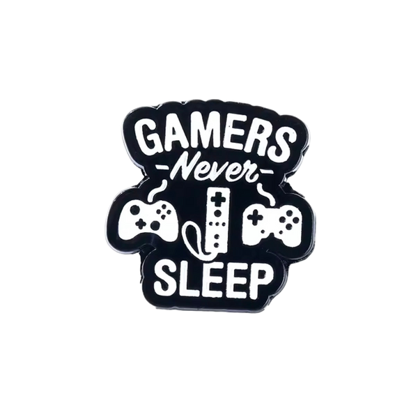 Pin’s Gamer Never Sleep – visuel produit