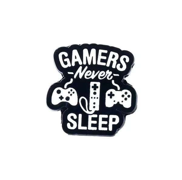 Pin’s Gamer Never Sleep – visuel produit