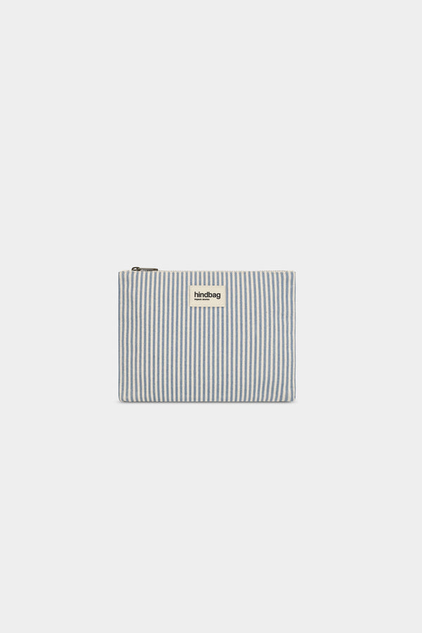 Ema Striped Pouch Blue