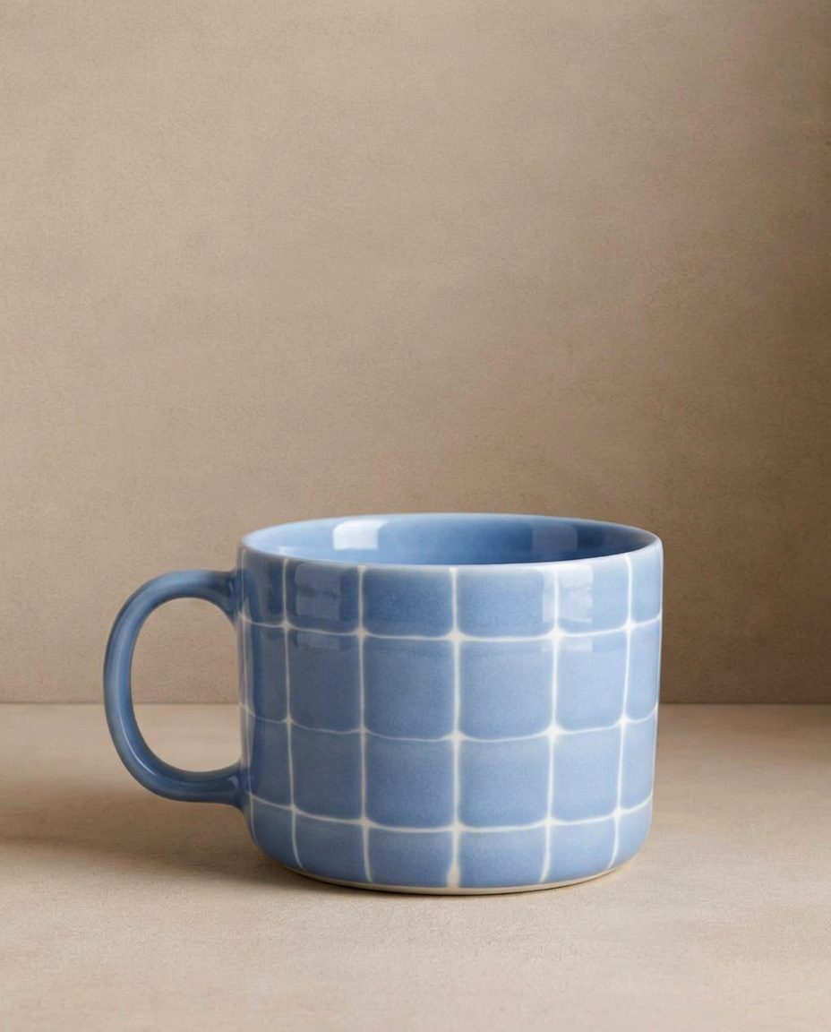 Tasse Pool en grès – 450 ml – Bleu ciel