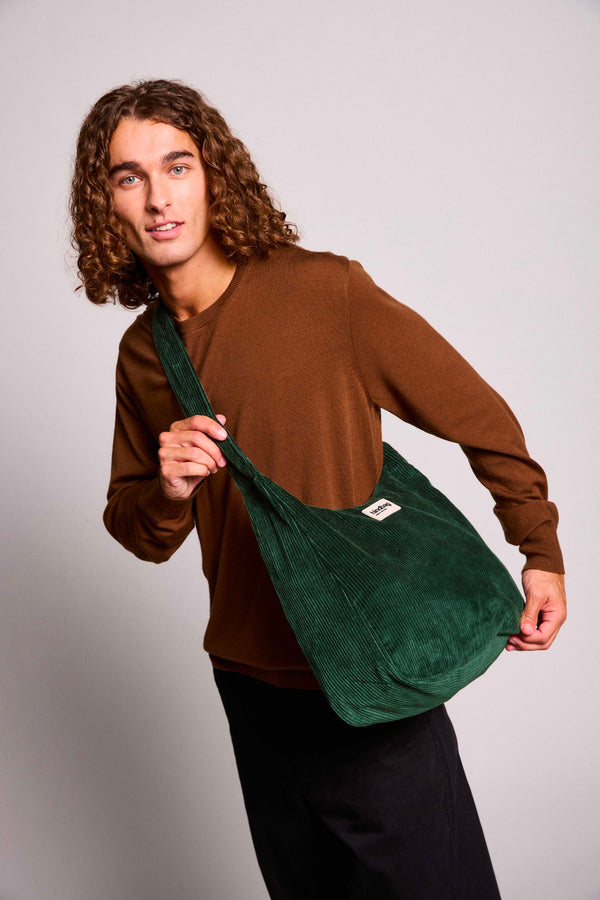 Claire Fir Green Velvet Hobo Bag
