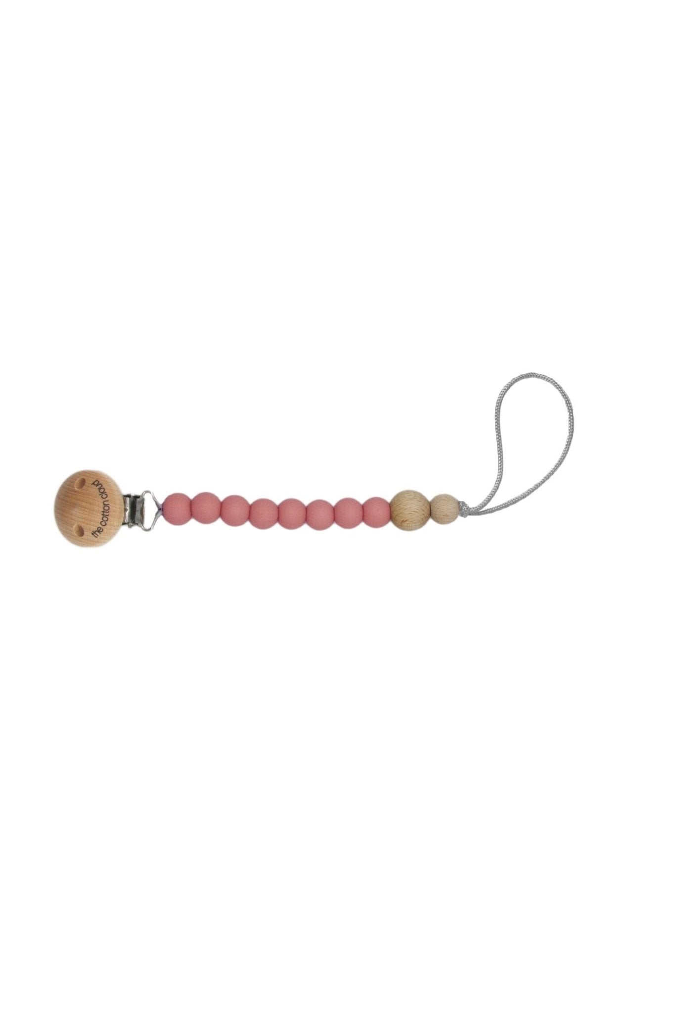 Silicone Pacifier Clip Round Wild Rose