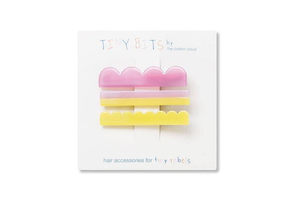 Hair clips 3-Set Waves Fluor