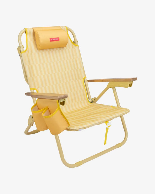 Yellow folding beach chair - ODIN