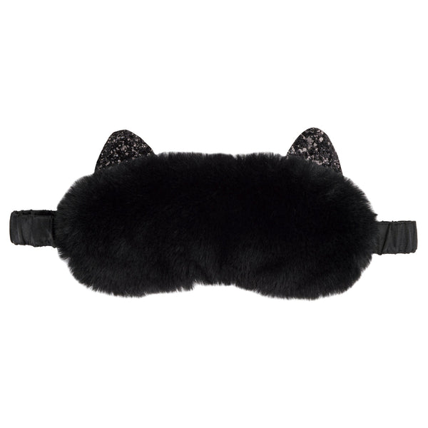 Plush Cat Sleeping Mask - Black Cat